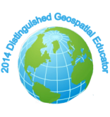 2014 Distinguished Geospatial Educator logo.